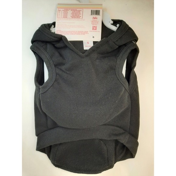 Dog Black Fleece Jacket Hoodie Size Small, Jack Russell, Pug, Shih Tzu 13 In - Picture 4 of 9